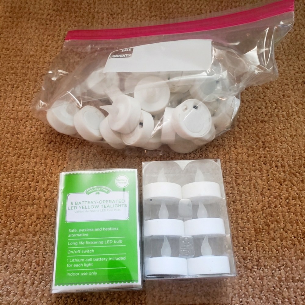 Tea lights, battery operated